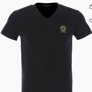 Versace logo v-neck t-shirt